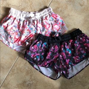 Lululemon floral hotty hot shorts original Sz 6